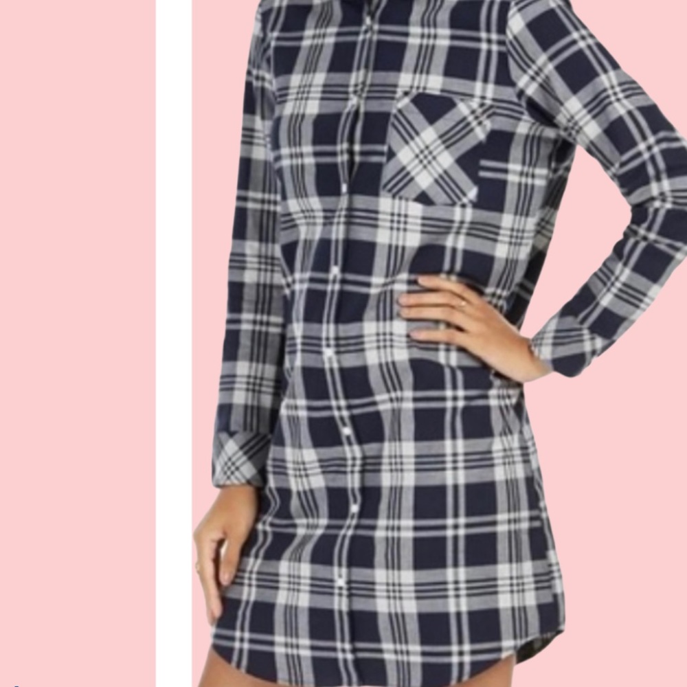 Tommy Hilfiger Plaid Fannel Shirtdress